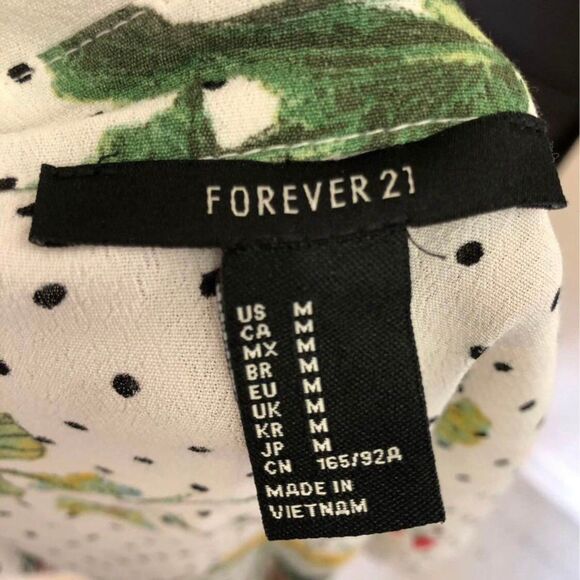 Floral polkadog collared button up down shirt  dress (belt not included) - Picture 3 of 3